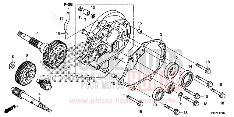 TRANSMISSION for PCX 125 PEARL COOL WHITE (NHA16) from 2019